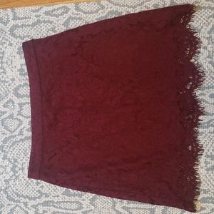 Forever 21 lace detail mini skirt